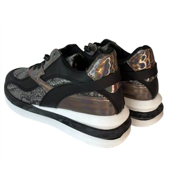 UNILADY / Franky-2 / Reflective / Snakeskin/  Sneakers Size US 10 - Picture 2 of 7